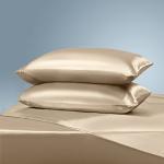 Manyshofu Satin Twin Sheets Set 3 Piece - Soft Silky Satin Sheets Set, Beige Satin Bed Sheets Cooling & Luxury Bedding Sheet Set(1 Satin Fitted Sheet, 1 Satin Flat Sheet, 1 Satin Pillow case)