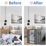 Fixwal Extra Large Blanket Storage Bags 120L 2 Pack Comforter Storage Bags with Reinforced Handles Breathable Clothes Storage Containers for King Comforter Bedding Pillow Sheet Grey
