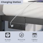 HAVONIZD Full Size Bed Frame with LED Lights & Charging Station - 14 Inch Heavy Duty Metal Platform Bed Frame No Box Spring Needed, Easy Assembly, No Noise
