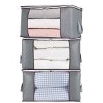 combocube 3Pcs Zippered Storage Bag for Closet King Comforter, pillow, quilt, bedding, Clothes, Blanket Organizers with Large Clear Window & Carry Handles Space Saver