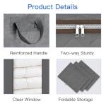 Fixwal Extra Large Blanket Storage Bags 120L 2 Pack Comforter Storage Bags with Reinforced Handles Breathable Clothes Storage Containers for King Comforter Bedding Pillow Sheet Grey