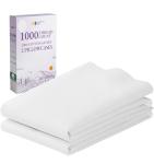 California Design Den King Size Pillow Cases Set of 2 - Luxury 1000 Thread Count Sateen, Soft and Thick 100% Cotton King Pillowcase Pair, Breathable and Durable, Hotel Quality - White