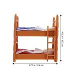 Miniature Dollhouse Bed Miniature Bunk Beds for Dollhouse, Bunk Beds Set 1 12 Scale, Doll House Furniture of Bunk Bed with Ladder, Furniture Decor