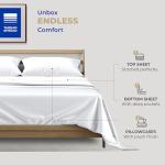 THREAD SPREAD King Size Cotton Sheets Set - 400 Thread Count 100% Cotton Sheets for King Bed (4 PC, White), 16 in Deep Pocket Silky Soft Bed Sheet Set for Hot Sleepers, Luxury Hotel Cooling Sheet