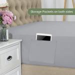 Elegant Comfort Premium Hotel Quality Extra Deep Pocket 18" - 21" Single Fitted Sheet for High Mattress, Luxury & Softest 1500 Thread Count Egyptian Quality Smart Pocket, Queen, Black,Silver