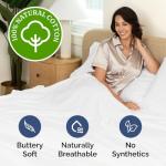 400 Thread Count Cotton Sheet Set - King Size 100% Cotton Sheets - Easily Fits 8" to 16" Mattress - Silky-Soft, Wrinkle Free, Breathable and Comfy - Deep Pockets & Hotel Quality Bedding Set - White