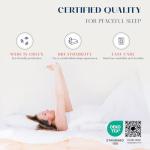 XOOX Linen Cotton Sheets Queen Size Set - 100% Cotton 500 Thread Count Queen Sheet Set (4 PC, White), Soft, Cooling, Sateen Weave, Luxury Hotel Quality Deep Pocket Bed Sheet for Hot Sleepers