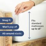 400 Thread Count Cotton Sheet Set - King Size 100% Cotton Sheets - Easily Fits 8" to 16" Mattress - Silky-Soft, Wrinkle Free, Breathable and Comfy - Deep Pockets & Hotel Quality Bedding Set - White