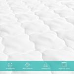 Crib Mattress Protector Sheets Fitted Waterproof Crib Mattress Pad Cover, Noiseless & Machine Wash 100% Absorbent Crib/Toddler Mattress Protector Sheet Quilted, White, 52" x 28"