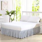 Laura Ashley Home - Cotton Ruffled Bedskirt, Lightweight Home Decor with Classic Style (Blue, Queen)