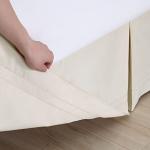 Tommy Bahama Bedskirt Tailored Solid Cotton Bedding, Designer Home Décor, Queen, Beige