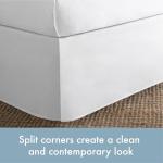 Today’s Home Classic Tailored Bed Skirt Dust Ruffle, Cotton Blend Design, 14" Drop Length, Queen, White