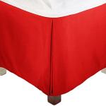 Elegant Comfort 1500 Premier Wrinkle & Fade Resistant Hotel Quality Bed Skirt/Dust Ruffle - Pleated Tailored 14inch Drop, Queen, Red