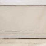 Tommy Bahama Bedskirt Tailored Solid Cotton Bedding, Designer Home Décor, Queen, Beige