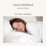 California Design Den Certified 100% Egyptian Cotton Sheets King Size Set with Deep Pockets, Soft Sateen Weave, Luxury King Size Sheets Set, Wrinkle-Resistant, Cool & Durable Bedding - White
