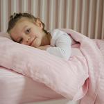 ZPECC Toddler Bedding Set - 4 Piece Hypoallergenic Baby Crib Bedding Set for Boys and Girls, Includes Toddler Comforter, Flat Sheet, Fitted Sheet and Pillowcase, Pink Stripe
