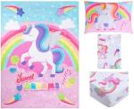 Todays Kids Unicorn Toddler Bedding Set for Girls - 4-Piece Toddler Bed Comforter Sets for Girls, Reversible Comforter & Pillowcase, Flat Sheet, Fitted Sheet, Breathable & Super Soft Microfiber