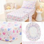 Mooreeke 4 Pieces Toddler Bedding Set - Soft Love Heart Toddler Comforter Sets for Girls, Includes Quilted Comforter, Flat Sheet, Fitted Sheet and Pillowcase, Bed in A Bag for Baby Bedroom
