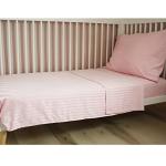 ZPECC Toddler Bedding Set - 4 Piece Hypoallergenic Baby Crib Bedding Set for Boys and Girls, Includes Toddler Comforter, Flat Sheet, Fitted Sheet and Pillowcase, Pink Stripe