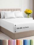 Extra Deep Cal King Sheet Set - 6 Piece Breathable & Cooling Sheets - Hotel Luxury Bed Sheets Set - Easy & Secure Fit - Soft, Wrinkle Free & Comfy Sheets Set - White Sheet Set with Extra Deep Pockets