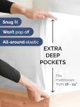 Extra Deep Cal King Sheet Set - 6 Piece Breathable & Cooling Sheets - Hotel Luxury Bed Sheets Set - Easy & Secure Fit - Soft, Wrinkle Free & Comfy Sheets Set - White Sheet Set with Extra Deep Pockets