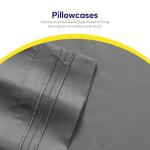 1500 Supreme Collection King Sheet Sets Gray - Luxury Hotel Bed Sheets and Pillowcase Set for Mattress - Extra Soft, Elastic Corner Straps, Deep Pocket, Gray