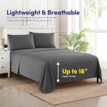 1500 Supreme Collection King Sheet Sets Gray - Luxury Hotel Bed Sheets and Pillowcase Set for Mattress - Extra Soft, Elastic Corner Straps, Deep Pocket, Gray