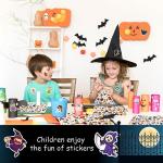 LINAYE 24 Sheet Halloween Stickers - 1260 Pcs Adhesive Stickers for Kids, Bulk for Halloween Treat Bags, Party Favors