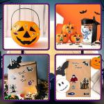 LINAYE 24 Sheet Halloween Stickers - 1260 Pcs Adhesive Stickers for Kids, Bulk for Halloween Treat Bags, Party Favors