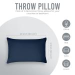 Utopia Bedding Throw Pillows (Pack of 2, Navy), 12 x 20 Inches Indoor Decorative Pillow Insert for Sofa, Bed and Couch