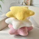 Xiashrk Star Pillow, Decorative Throw Pillows for Bed Couch, 15" Star Shaped Pillow Plush Floor Cushions Room Decor Pillow with Soft Faux Rabbit Fur for Sofa Bedroom Living Room