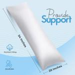 Utopia Bedding Full Body Pillow for Adults (White, 20 x 54 Inch), Long Pillow Insert for Sleeping, Ideal for Side Sleepers