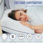 Vorouhals Hotel Collection Bed Pillows for Sleeping 2 Pack Standard Size Cooling Pillows Set of 2 for Back, Stomach or Side Sleepers, Super Soft Down Alternative Microfiber Filled Pillows