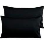 NTBAY Egyptian Cotton King Pillowcases - Set of 2, 500 Thread Count Cotton Pillowcases - Soft and Breathable Envelope Closure Pillow Cases - 20x36 Pillow Covers for Bed, Black