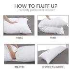 Utopia Bedding Full Body Pillow for Adults (White, 20 x 54 Inch), Long Pillow Insert for Sleeping, Ideal for Side Sleepers