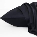 NTBAY Egyptian Cotton King Pillowcases - Set of 2, 500 Thread Count Cotton Pillowcases - Soft and Breathable Envelope Closure Pillow Cases - 20x36 Pillow Covers for Bed, Black