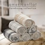 Americanflat 50x60 Throw Blanket - Soft and Breathable Cotton Throw Blanket for Couch, Bed, Chair - Decorative Blankets Perfect for Home, Office, or Outdoor Use - Camel and Beige Plaid Design