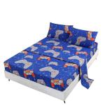 SDIII 4PCS Blue Gamer Sheets Set Full, Soft Microfiber Gaming Bedding Sheet Full, Blue Game Sheets Sets for Boys Girls Kids and Teens All Season