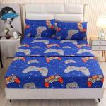 SDIII 4PCS Blue Gamer Sheets Set Full, Soft Microfiber Gaming Bedding Sheet Full, Blue Game Sheets Sets for Boys Girls Kids and Teens All Season