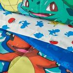 Northwest Pokemon Full Sized Bed in a Bag Set, Anime Bedding, Boys Girls Blankets, First Starters