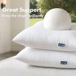MIULEE Pack of 2 20x20 Outdoor Pillow Inserts, Outdoor Throw Pillows Water-Resistant Decorative Premium Square Pillow Stuffer Sham for Porch Swing Couch Sofa Cushion Patio Furniture
