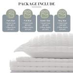 Cozyide White Duvet Cover Queen Size, 3 Pieces Bedding Duvet Covers, Soft Breathable Seersucker Duvet Cover Set with Zipper Closure and Corner Ties (1 Duvet Cover 90"x90" + 2 Pillow Shams 20"x26")