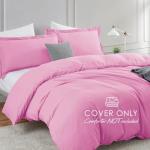 Hearth & Harbor Light Pink Duvet Cover Full Size - 3 Piece Bedding Set, Soft Double Brushed Comforter Cover Set with Button Closure, 1 Full Duvet Cover 80x90 inches and 2 Pillow Shams