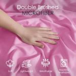 Hearth & Harbor Light Pink Duvet Cover Full Size - 3 Piece Bedding Set, Soft Double Brushed Comforter Cover Set with Button Closure, 1 Full Duvet Cover 80x90 inches and 2 Pillow Shams
