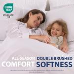 Cathay Home Essentials Ultra Soft Hypoallergenic Wrinkle Resistant Double Brushed Microfiber Bedding Sheet Set, Coconut Milk, Twin