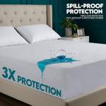 Utopia Bedding Dual Sided Mattress Protector with Waterproof Terry Top and Side Panels Queen Size 2 Pack, Soft and Breathable Mattress Cover, Fitted Style with Stretchable Elastic Pockets