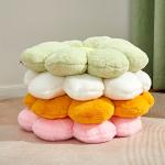 Ailive 21.65In Cute White Flower Throw Pillow Floor Cushion Pillow as Room Decor Desk Chair Cushion Decorative Bed Throw Pillows for Girls Adults