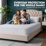 Utopia Bedding Dual Sided Mattress Protector with Waterproof Terry Top and Side Panels Queen Size 2 Pack, Soft and Breathable Mattress Cover, Fitted Style with Stretchable Elastic Pockets