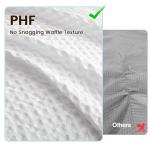 PHF Waffle Weave Duvet Cover Set King Size, No Snagging Ultra Soft Luxury Textured Breathable Comforter Cover for All Season 3pcs, Durable Bedding Duvet Set with 2 Pillow Shams, 104"x90", White