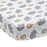 Bedtime Originals Jungle Fun 3-Piece Crib Bedding Set, Blue/Gray(Pack of 1)